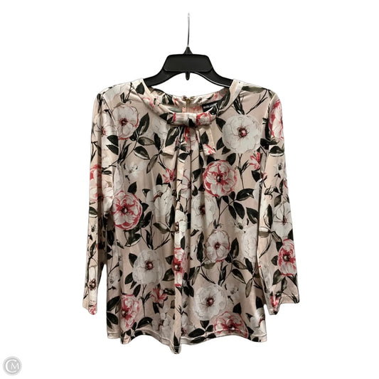 Top Long Sleeve Designer By Karl Lagerfeld In Floral Print, Size: S