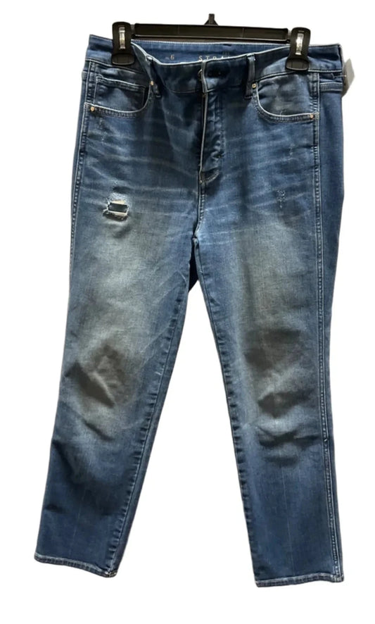 Jeans Straight By White House Black Market In Blue, Size: 6
