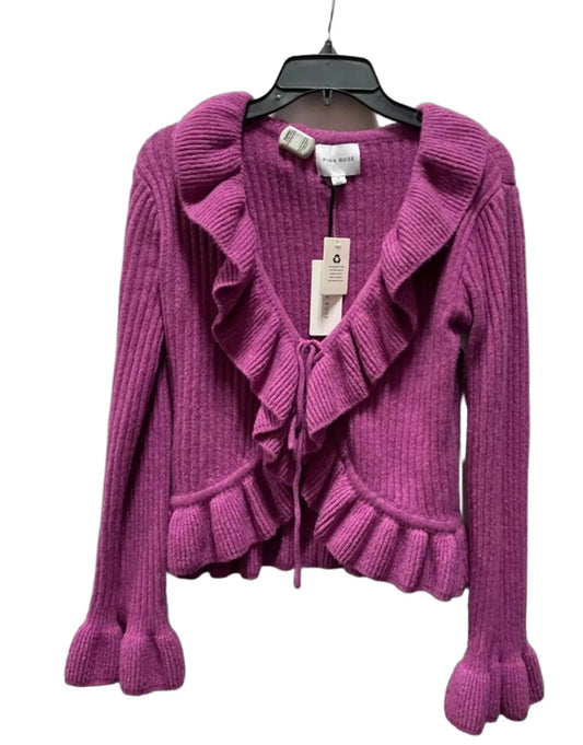 Cardigan By Pink Rose In Purple, Size: M