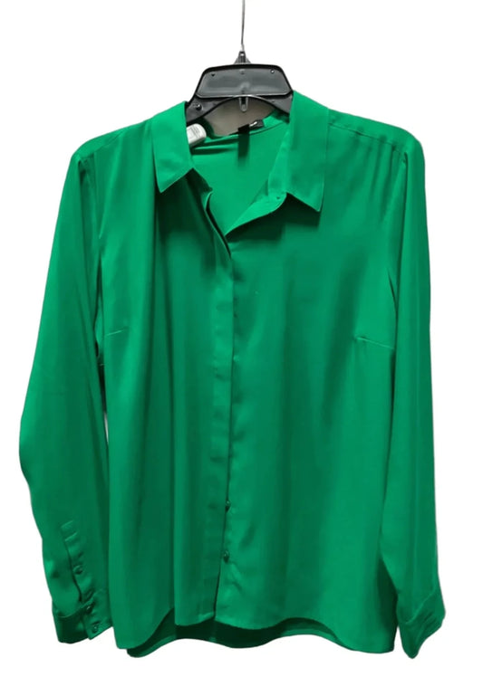 Top Long Sleeve By Express In Green, Size: L