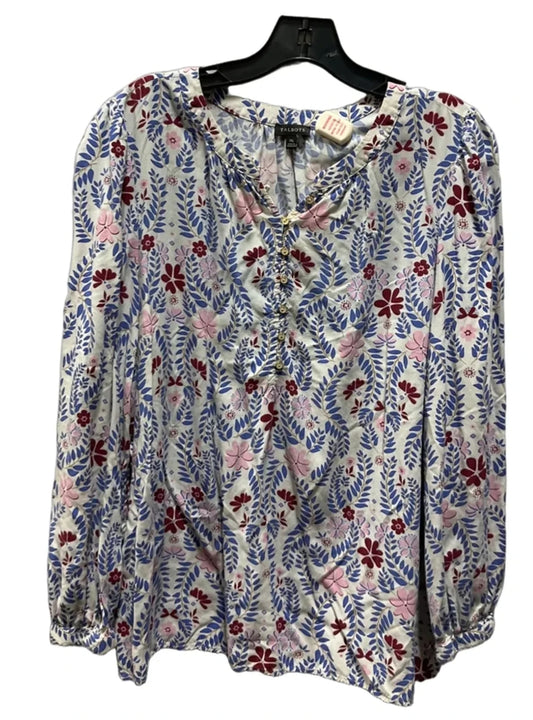 Top Long Sleeve By Talbots In Floral Print, Size: Xl