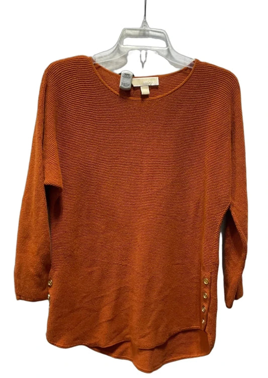 Top Long Sleeve By Michael By Michael Kors In Orange, Size: S