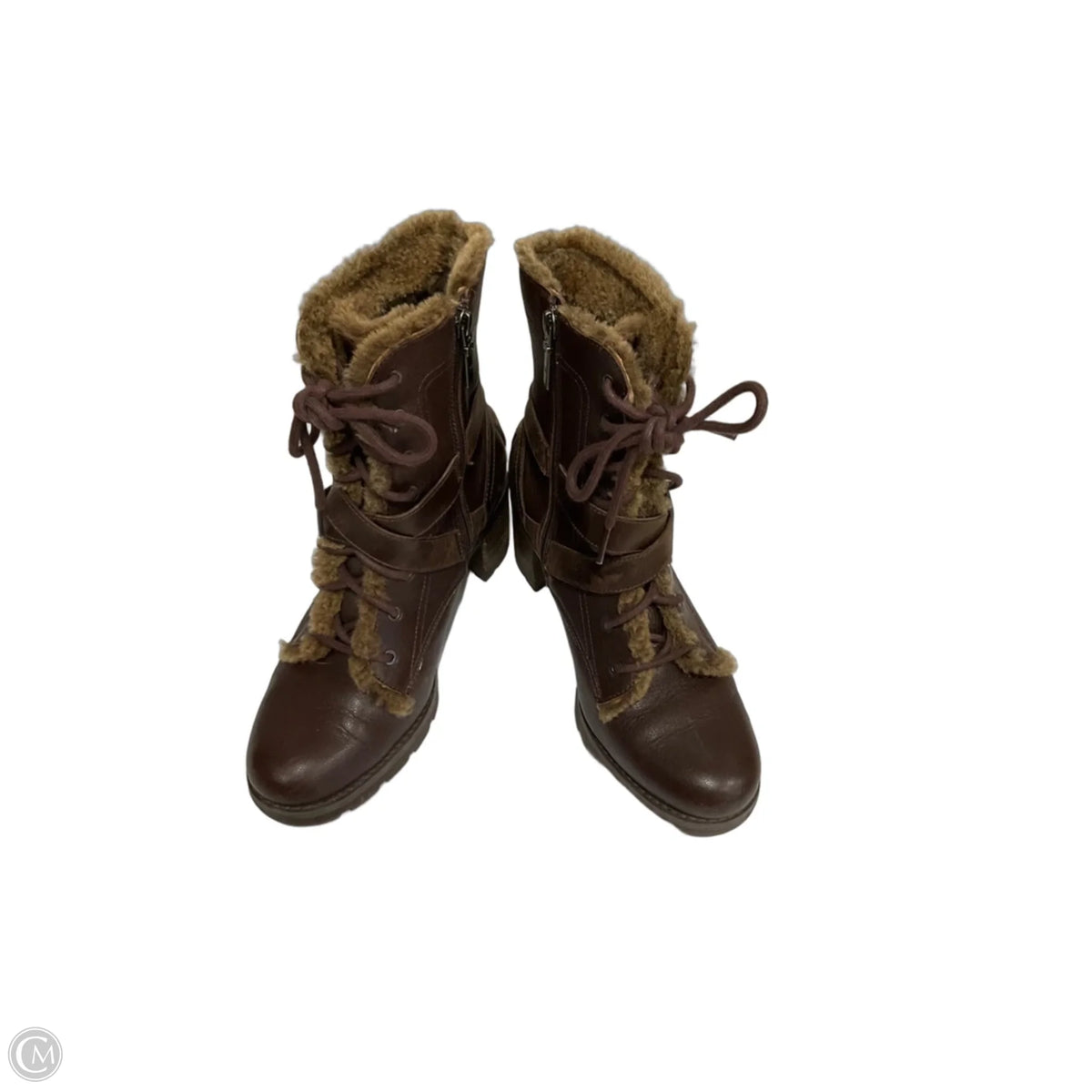 Boots Designer By Ugg In Brown, Size: 8