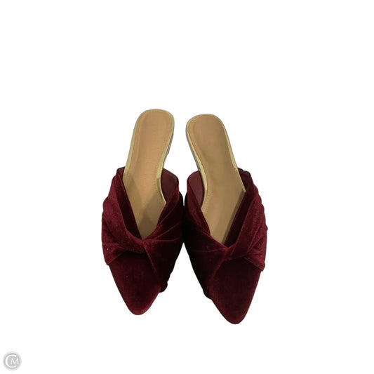 Shoes Flats By Loft In Red, Size: 9