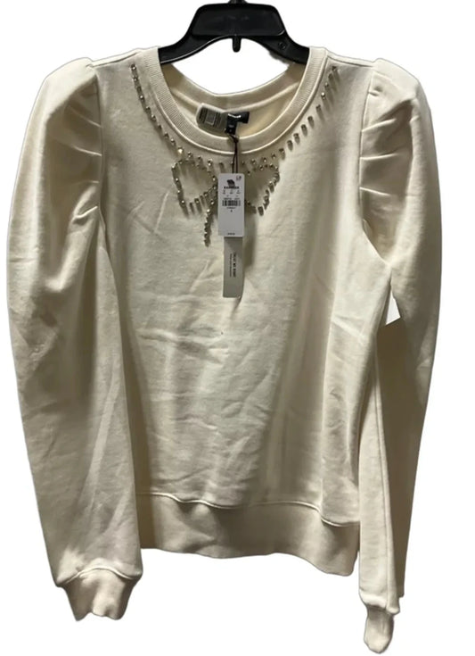 Top Long Sleeve By Express In Cream, Size: S