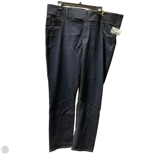 Jeans Straight By Natural Reflections In Blue, Size: Xxl