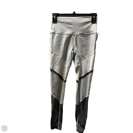 Athletic Leggings By Alo In Grey & White, Size: S