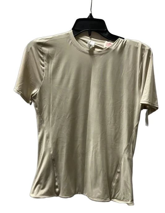 Athletic Top Short Sleeve By Lululemon In Cream, Size: L
