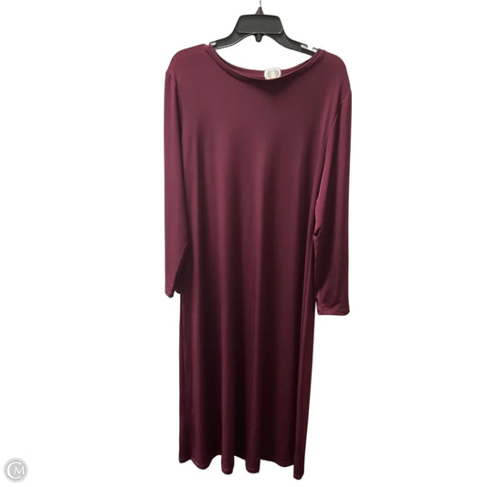 Dress Casual Maxi By Chicos In Maroon, Size: 3x