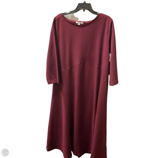 Dress Casual Maxi By Chicos In Maroon, Size: 4x
