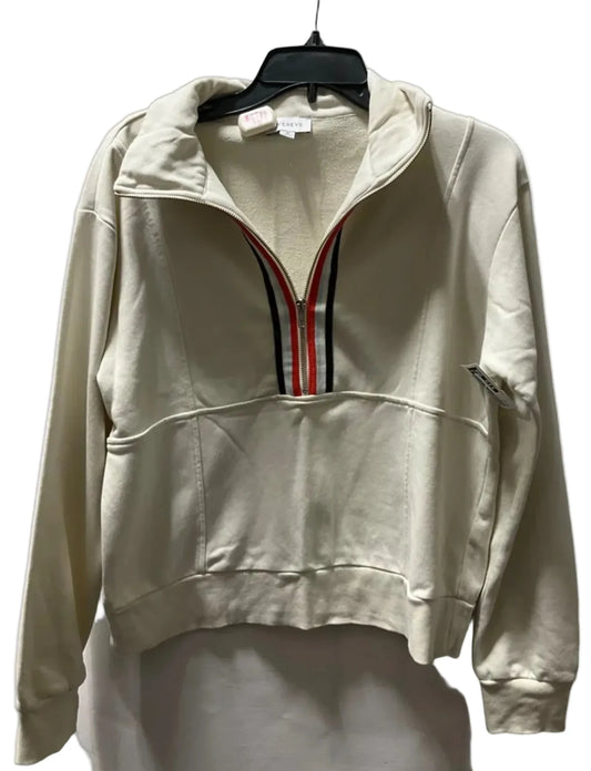 Athletic Top Long Sleeve Crewneck By Evereve In Cream, Size: M