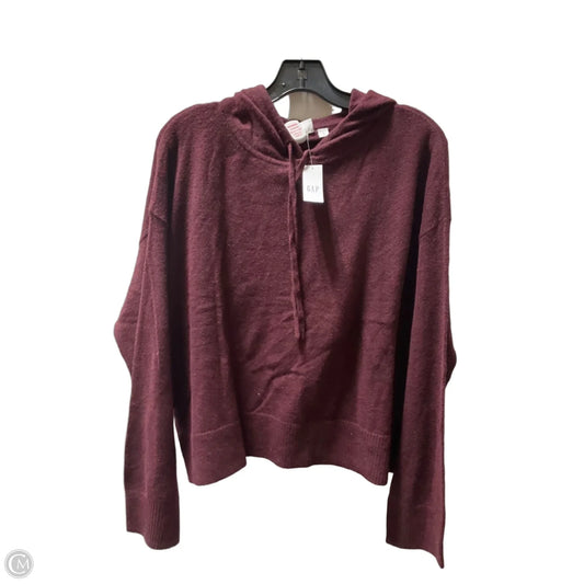 Athletic Top Long Sleeve Hoodie By Gap In Maroon, Size: M