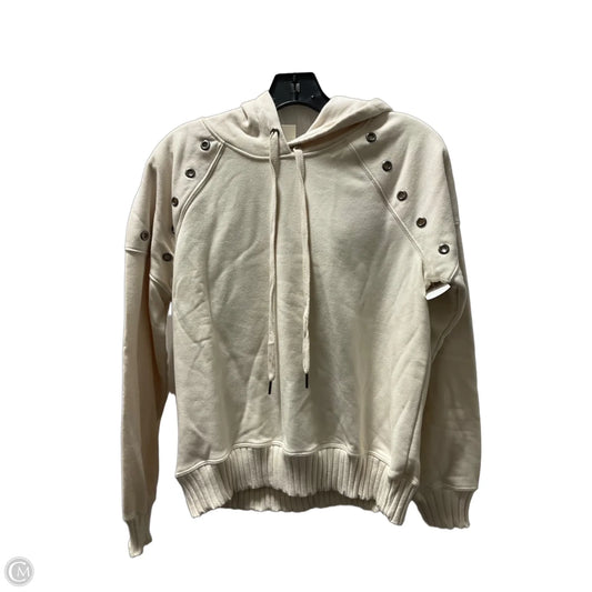 Athletic Sweatshirt Hoodie By Evereve In Cream, Size: S