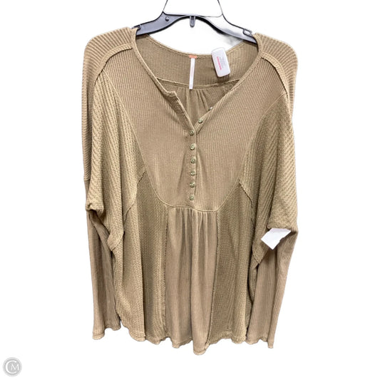 Top Long Sleeve By Free People In Green, Size: S
