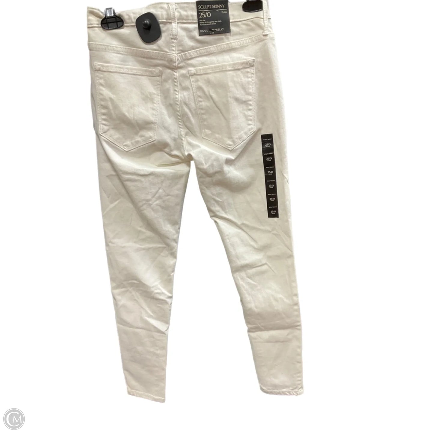 Jeans Skinny By Banana Republic In White, Size: Xs