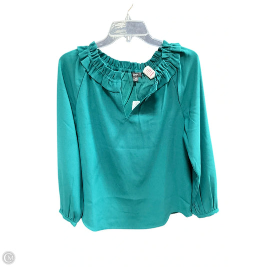 Top Long Sleeve Basic By J. Crew In Green, Size: Xs