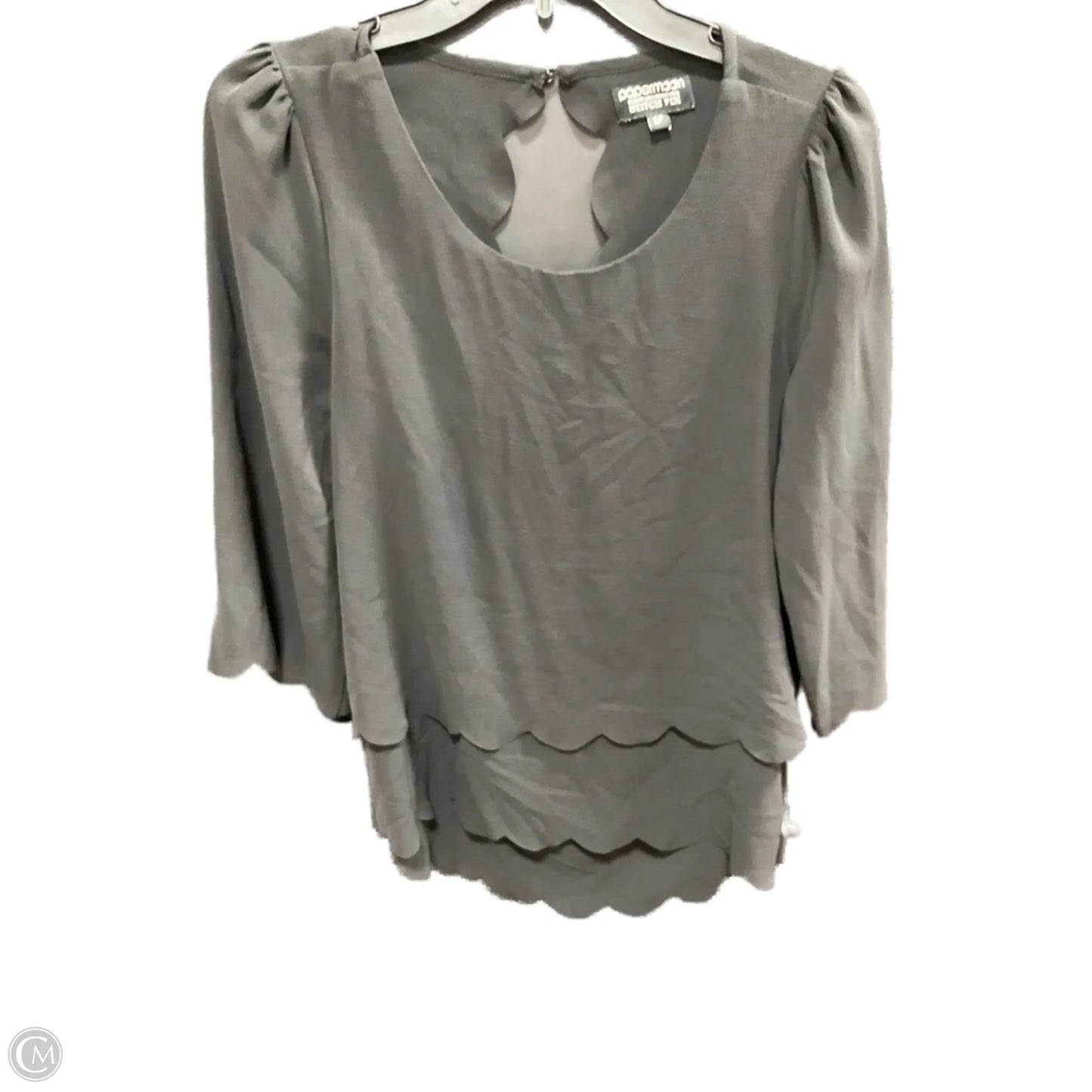 Top 3/4 Sleeve By Papermoon In Black, Size: S