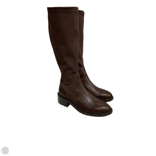 Boots Knee Heels By Aquatalia In Brown, Size: 6.5