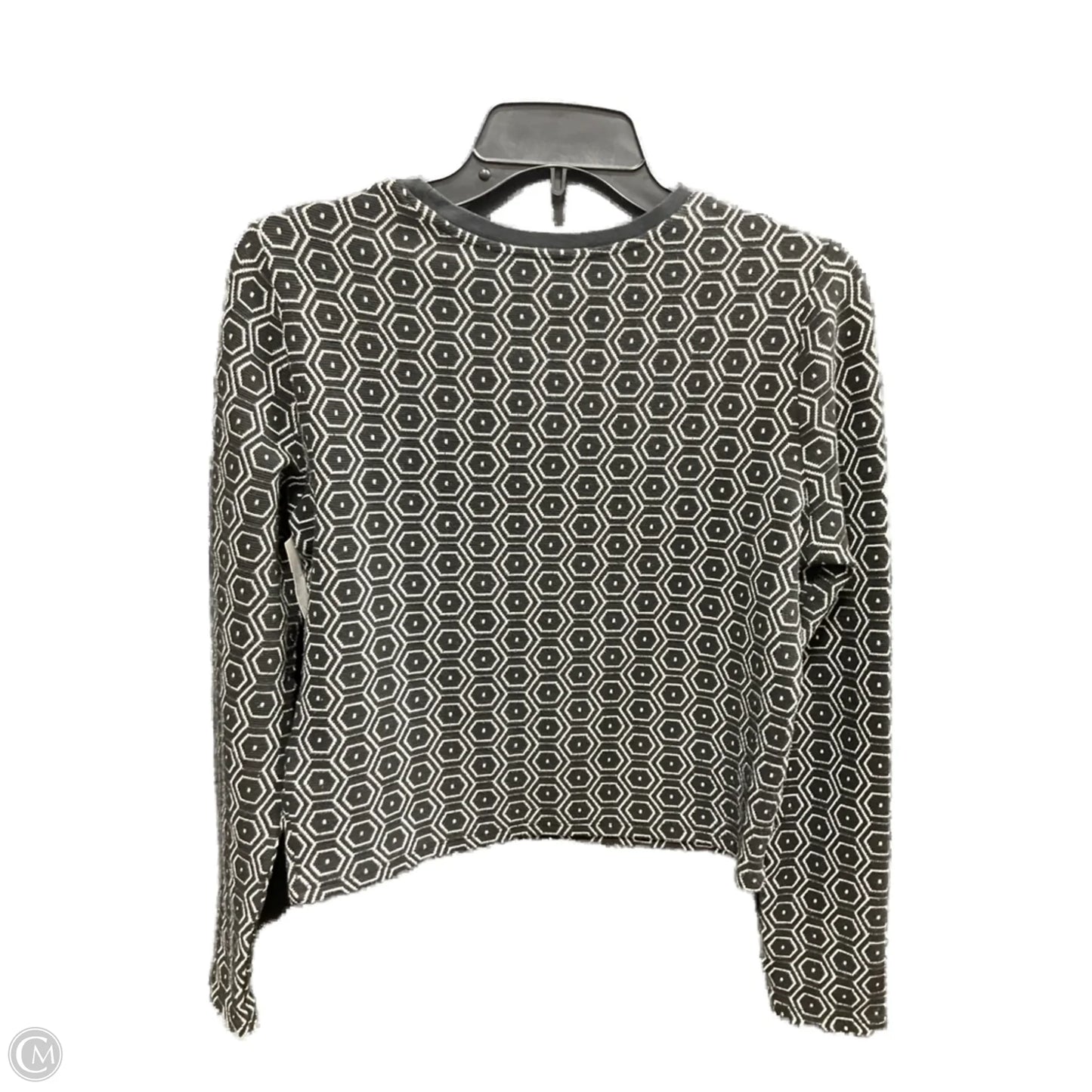 Top Long Sleeve By Top Shop In Black & White, Size: M