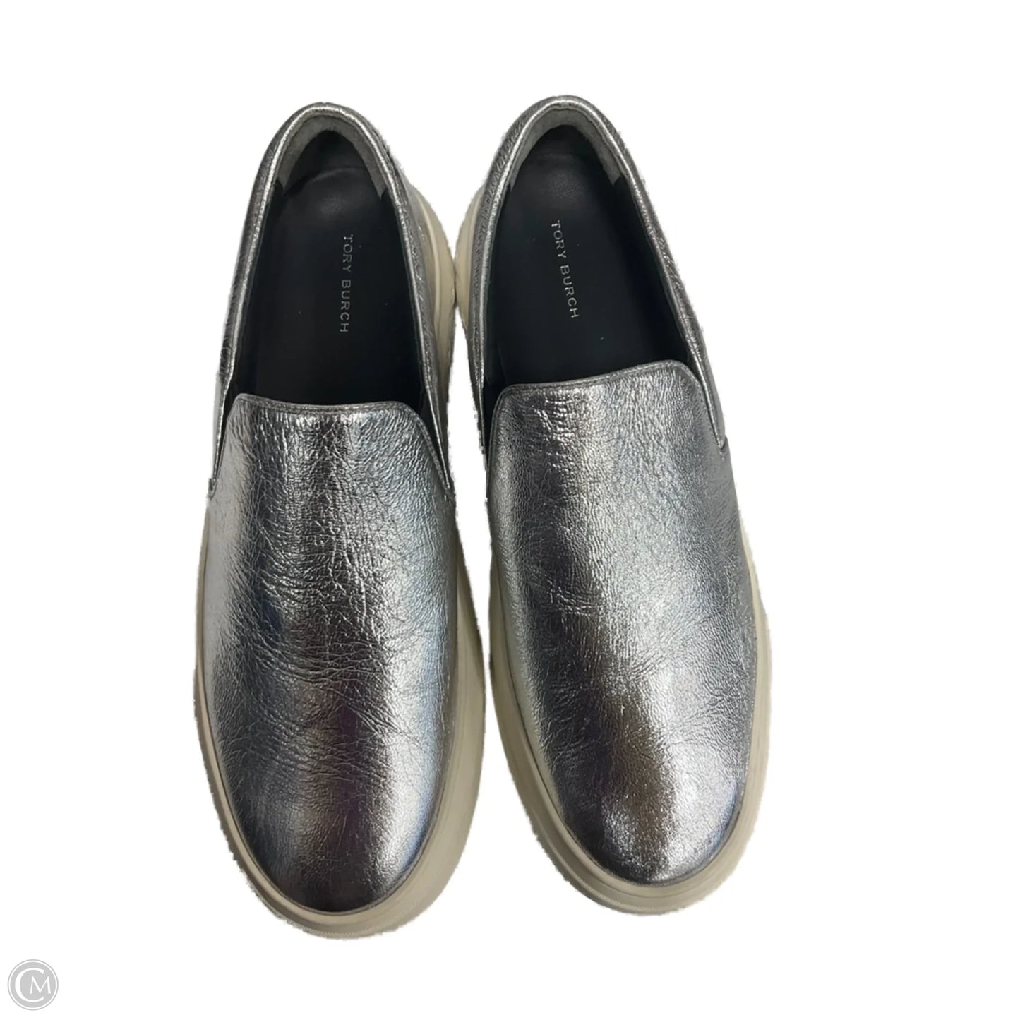 Shoes Sneakers By Tory Burch In Silver, Size: 11