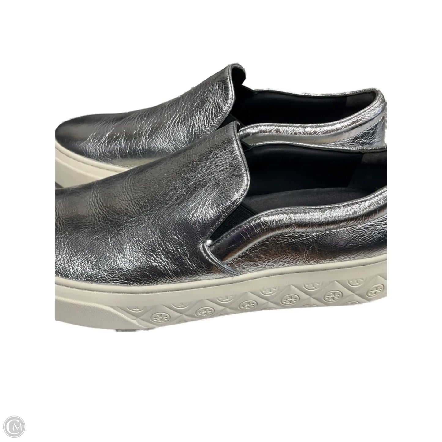 Shoes Sneakers By Tory Burch In Silver, Size: 11