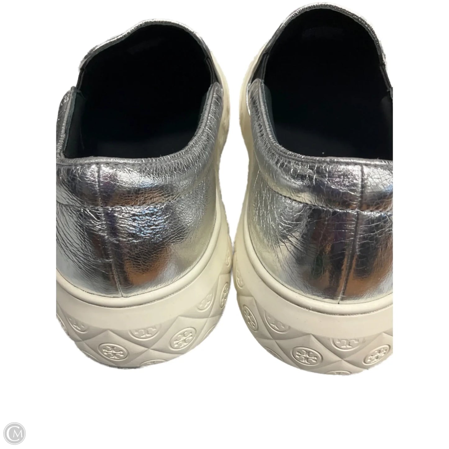 Shoes Sneakers By Tory Burch In Silver, Size: 11