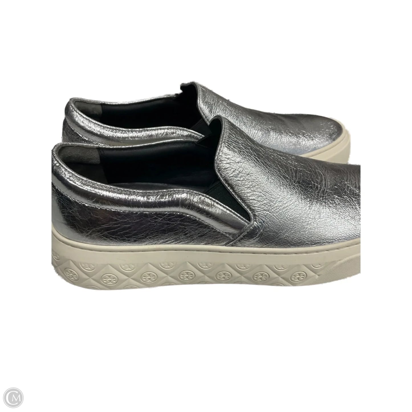Shoes Sneakers By Tory Burch In Silver, Size: 11