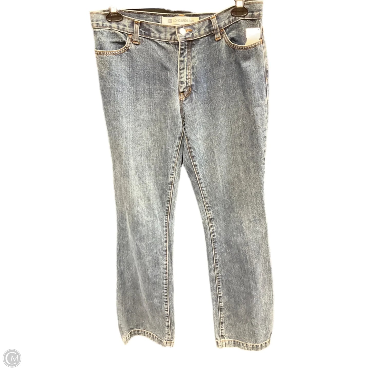Jeans Straight By Gap In Blue Denim, Size: 10tall