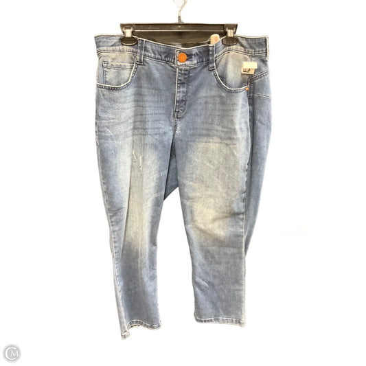 Jeans Straight By Vintage America In Blue Denim, Size: 18