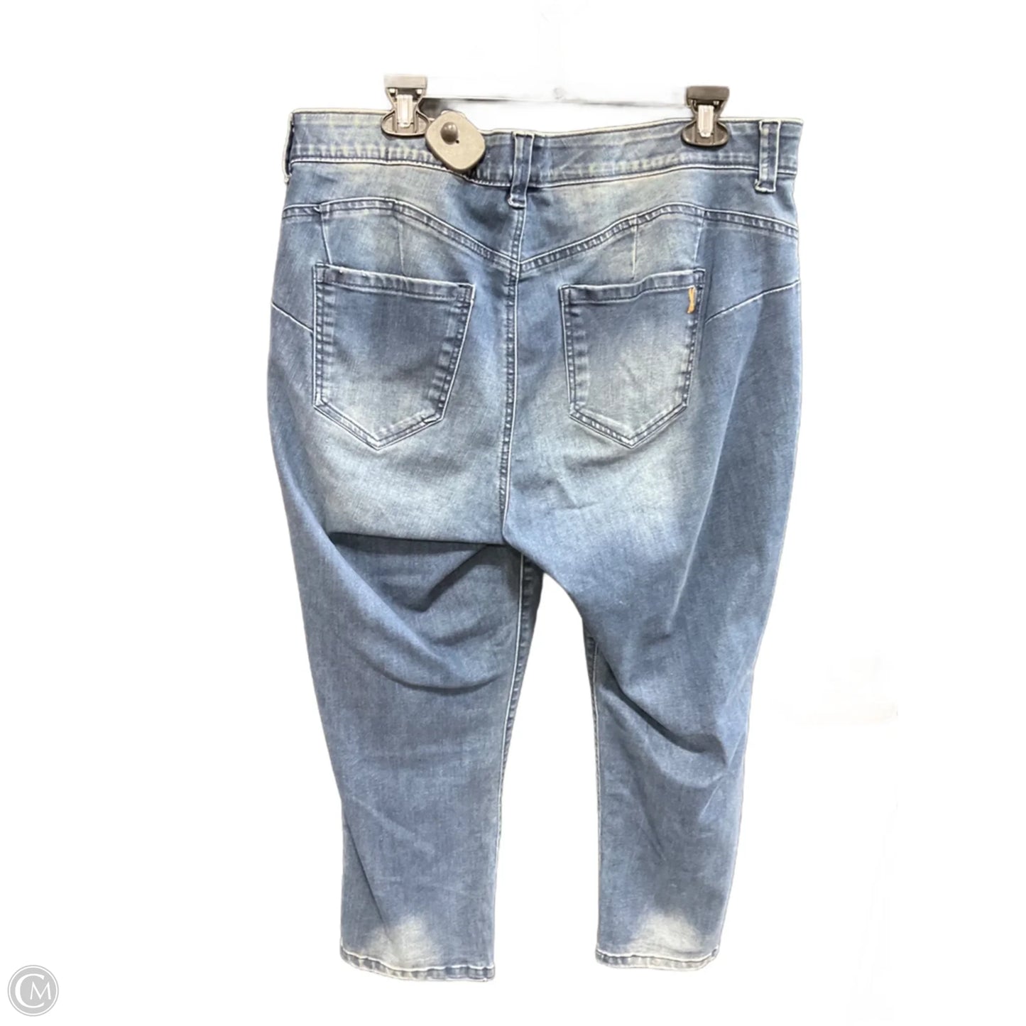 Jeans Straight By Vintage America In Blue Denim, Size: 18