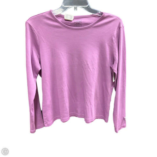 Top Long Sleeve Basic By L.l. Bean In Purple, Size: Mp