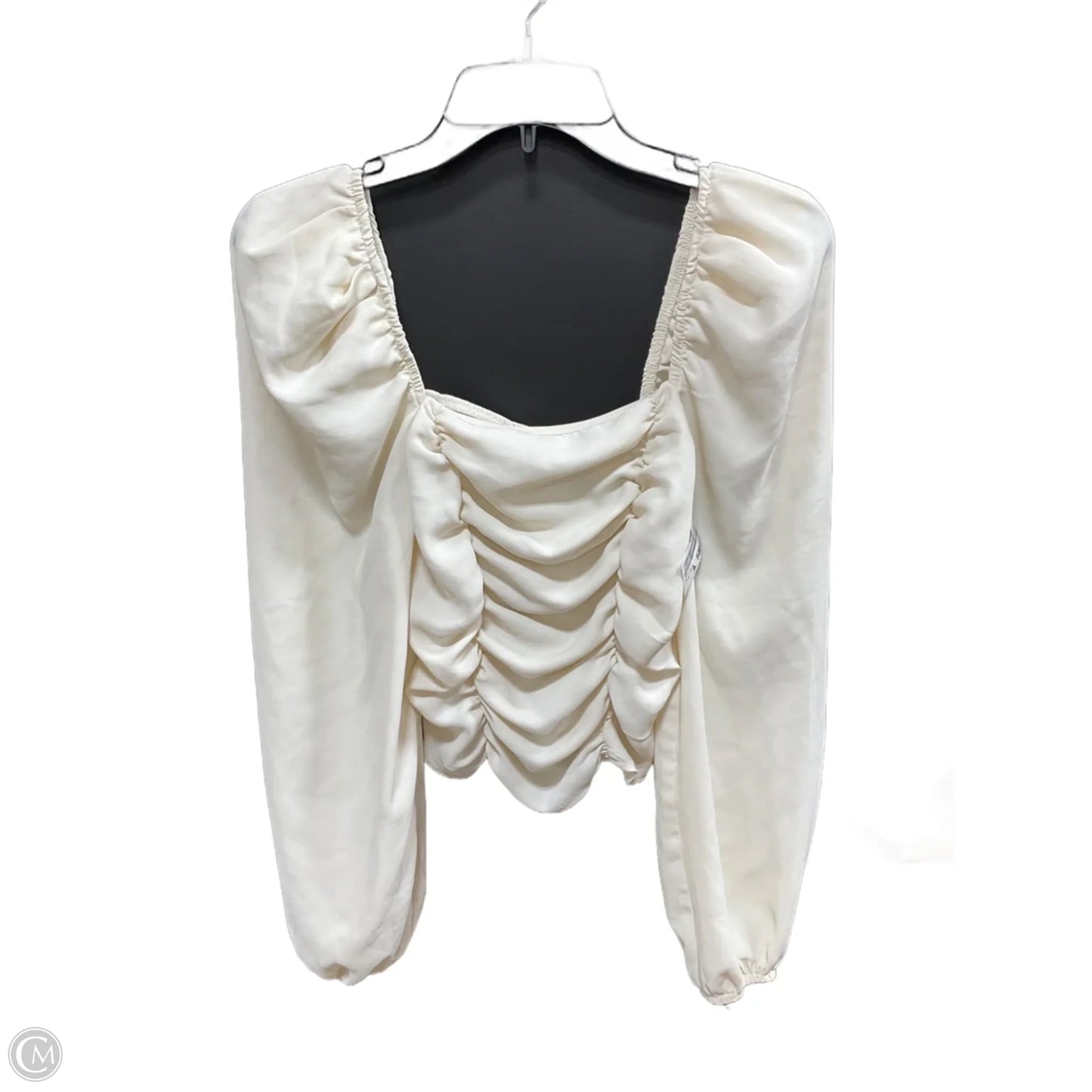 Top Long Sleeve By Express In Cream, Size: Xs