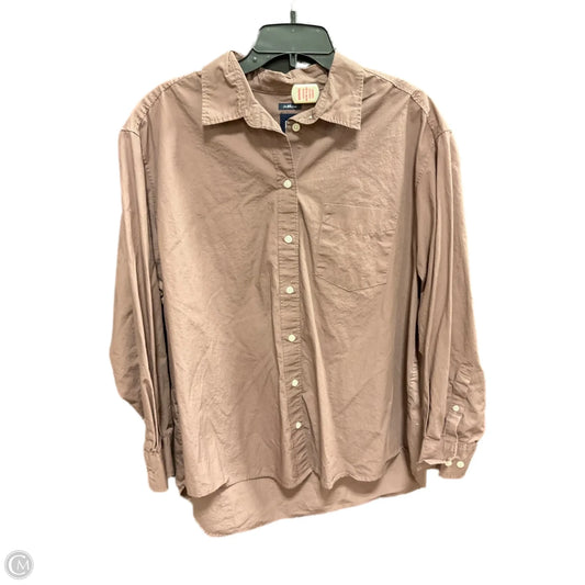 Blouse Long Sleeve By Gap In Purple, Size: L