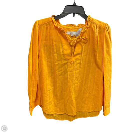 Top Long Sleeve By Loft In Yellow, Size: M