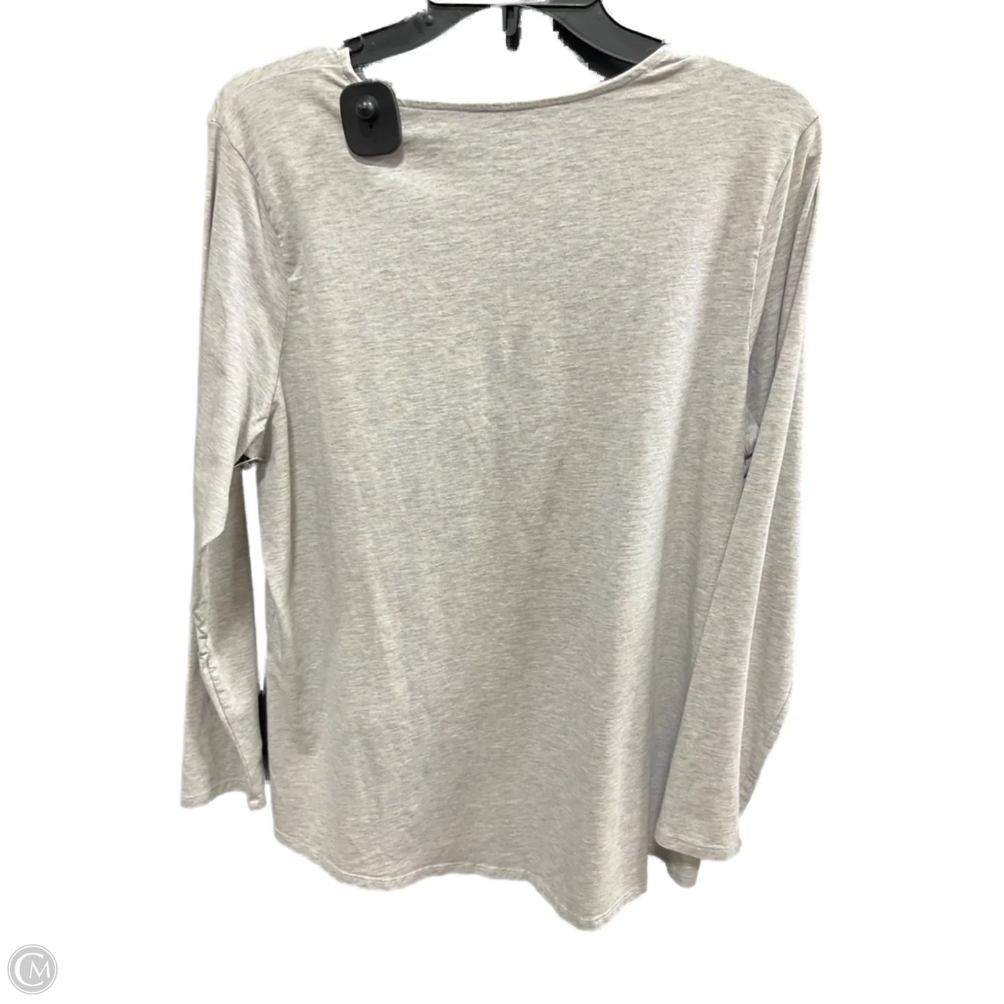 Top Long Sleeve By Pure Jill In Grey, Size: L