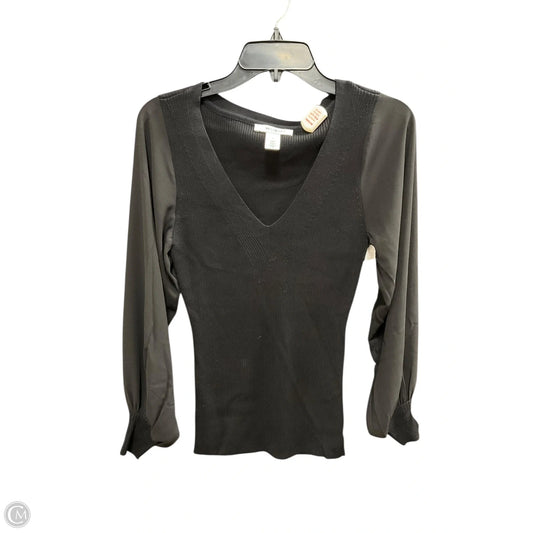 Top Long Sleeve By White House Black Market In Black, Size: S