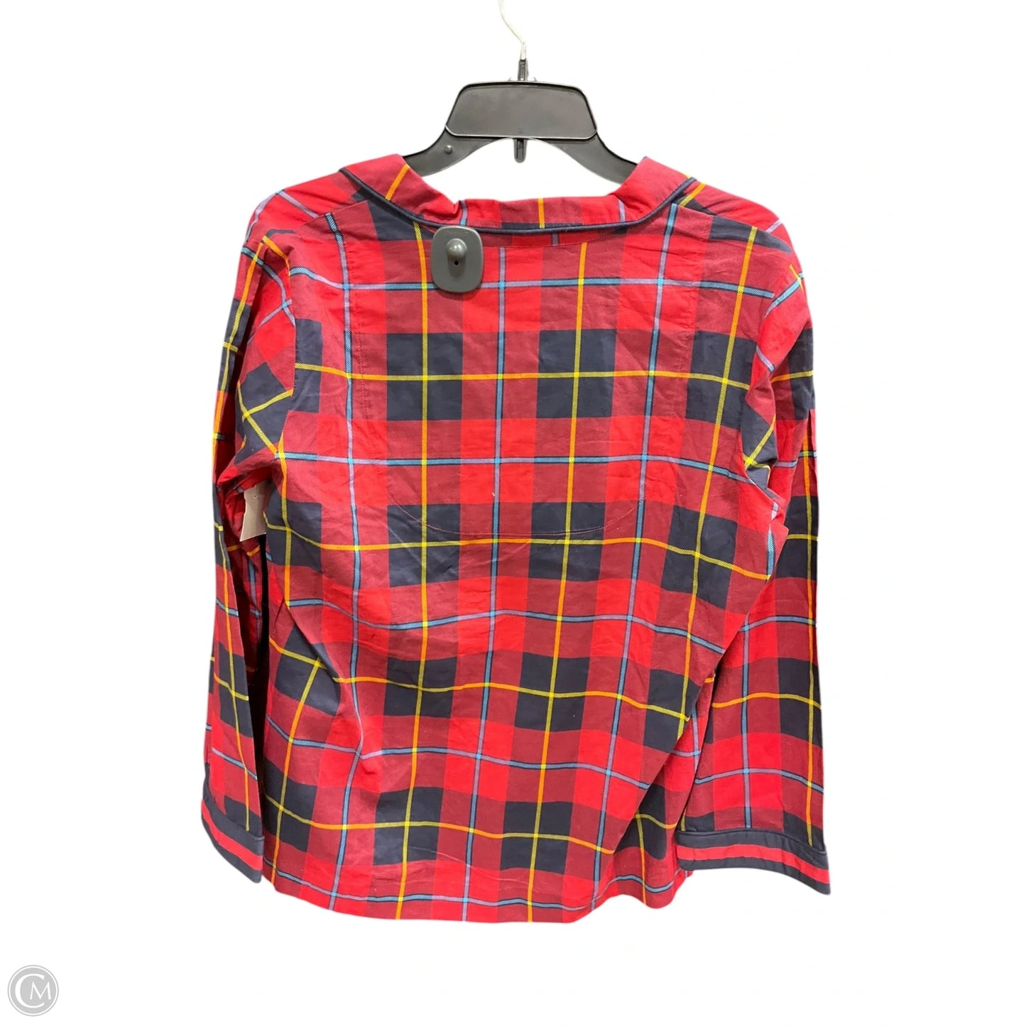 Top Long Sleeve By Gretchen Scott In Plaid Pattern, Size: M