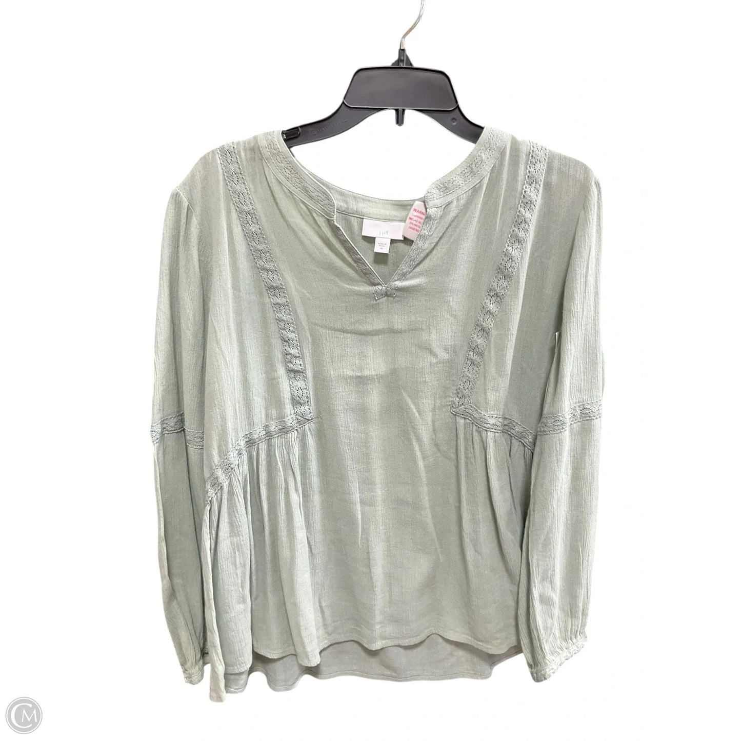 Top Long Sleeve By J. Jill In Green, Size: Xs