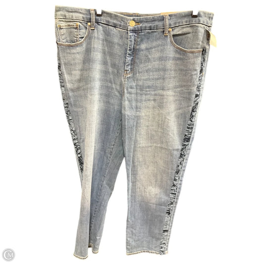 Jeans Straight By Chicos In Blue Denim, Size: 18