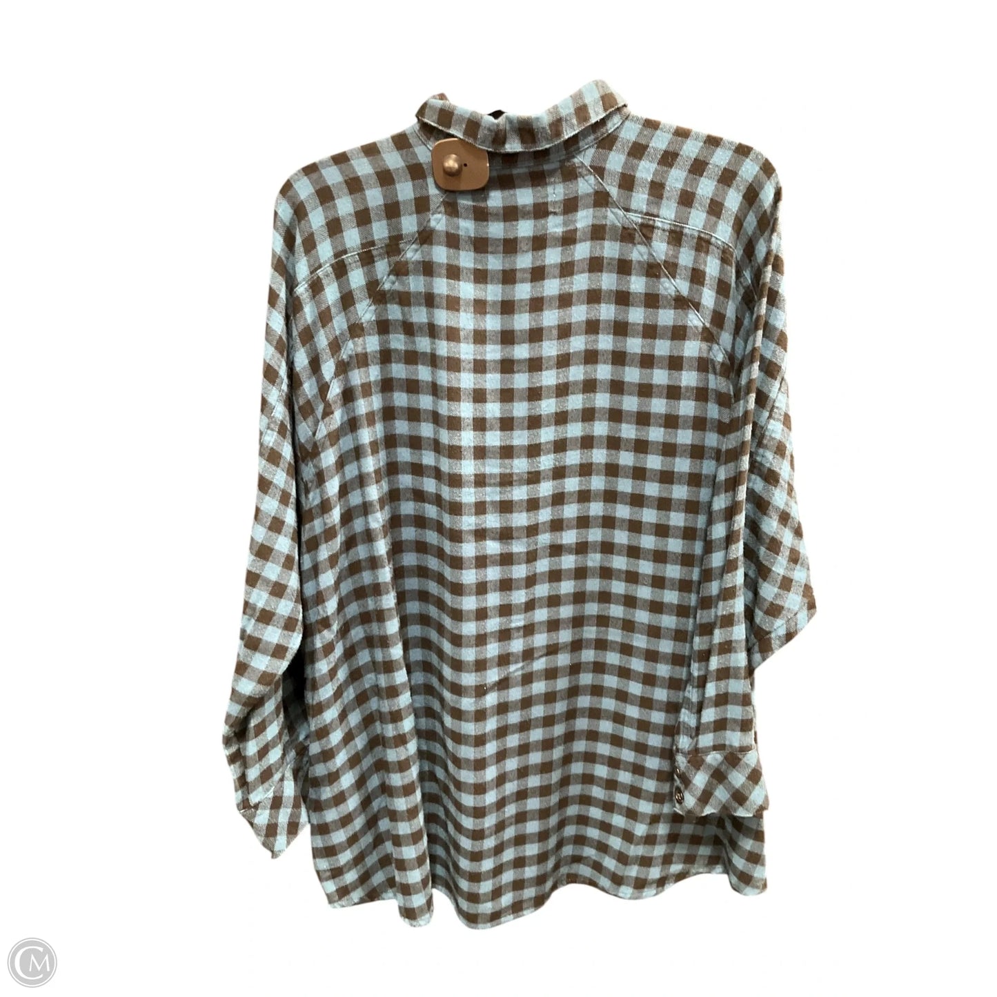 Top Long Sleeve By Urban Outfitters In Plaid Pattern, Size: S