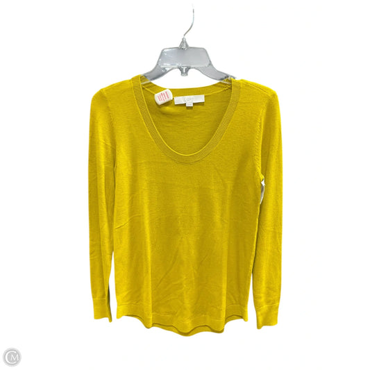 Top Long Sleeve By Loft In Yellow, Size: Xs