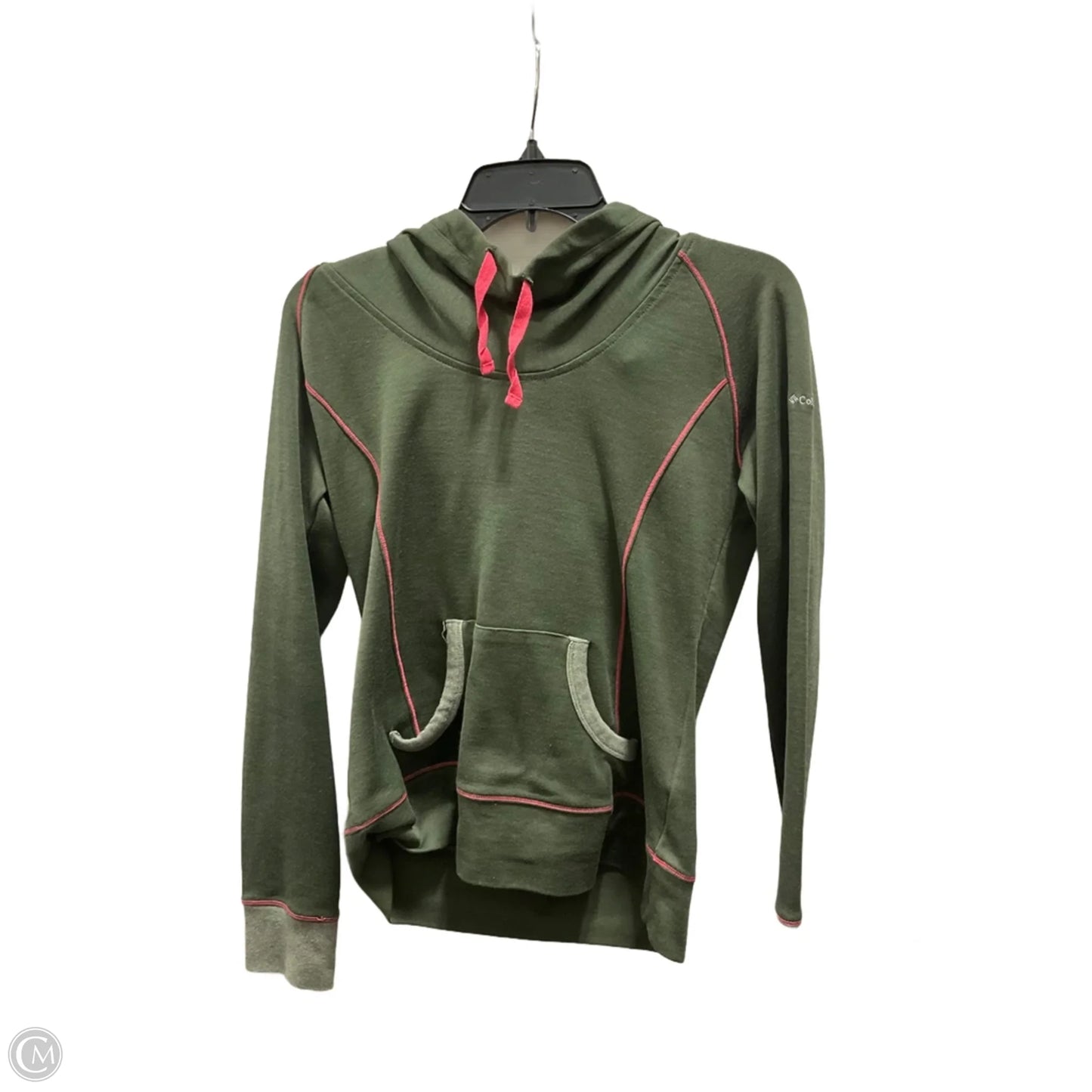Athletic Top Long Sleeve Hoodie By Columbia In Green, Size: M