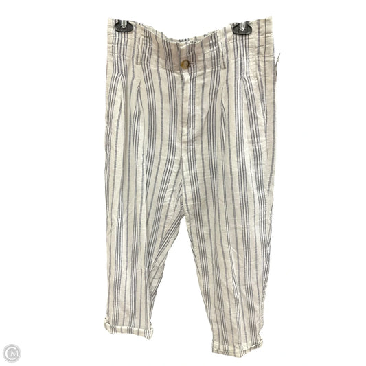 Pants Linen By Madewell In Striped Pattern, Size: 4
