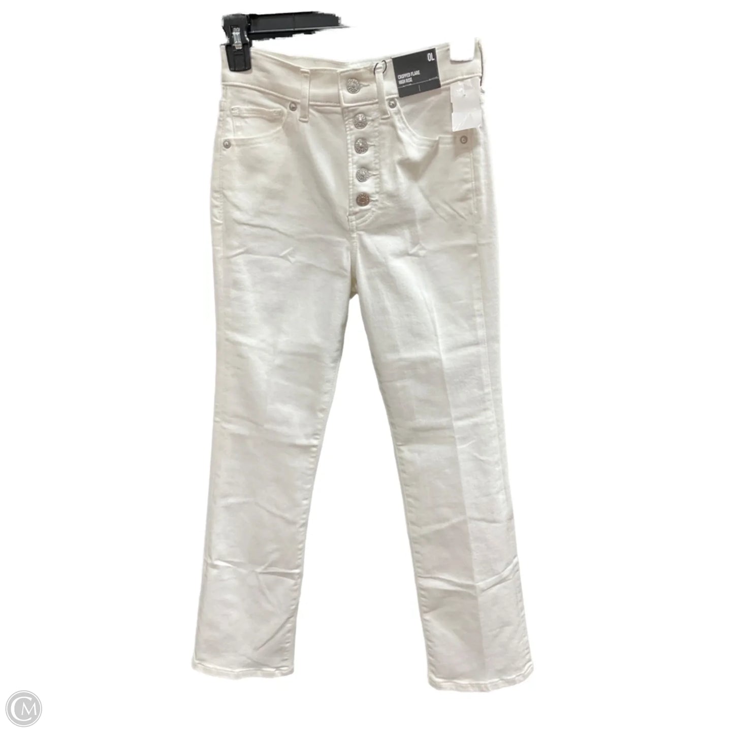Jeans Flared By Express In White Denim, Size: 0