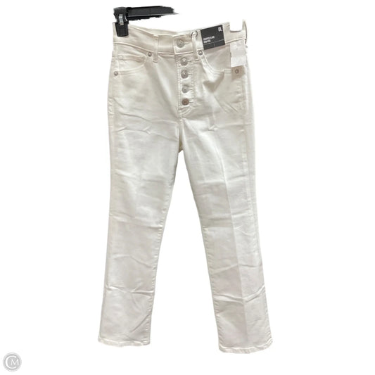 Jeans Flared By Express In White Denim, Size: 0