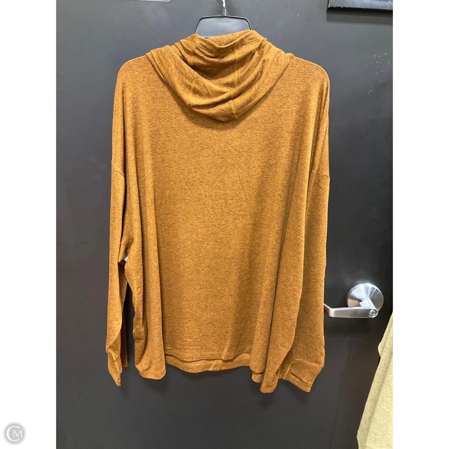 Athletic Top Long Sleeve Hoodie By Athleta In Brown, Size: 3x