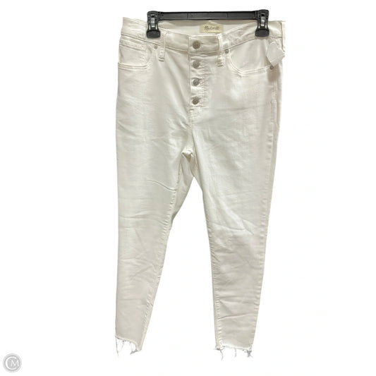 Jeans Skinny By Madewell In White, Size: 12