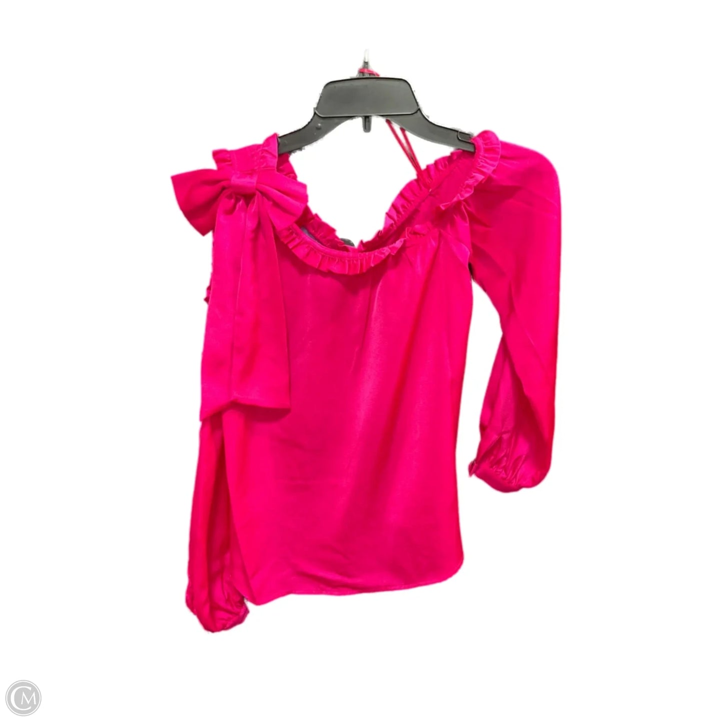 Blouse Long Sleeve By Cece In Pink, Size: Xs