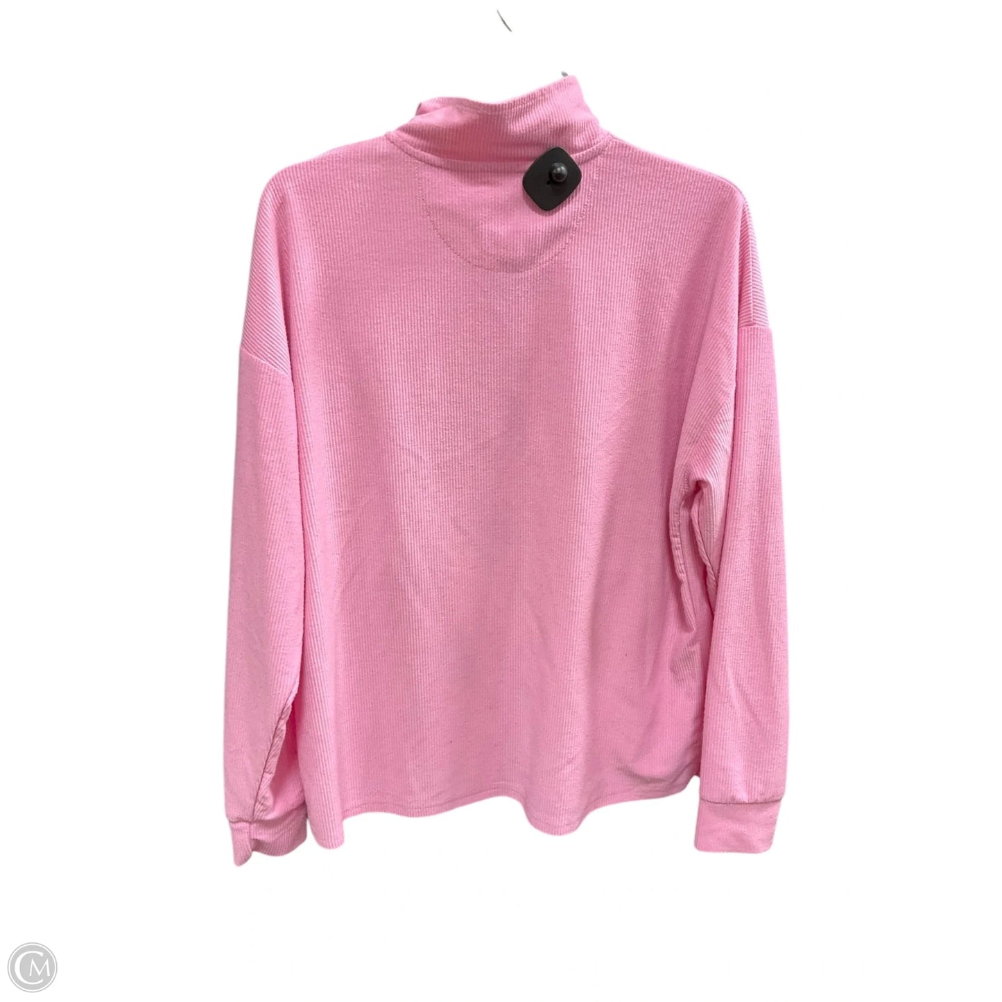 Athletic Top Long Sleeve Collar By Simply Southern In Pink, Size: S