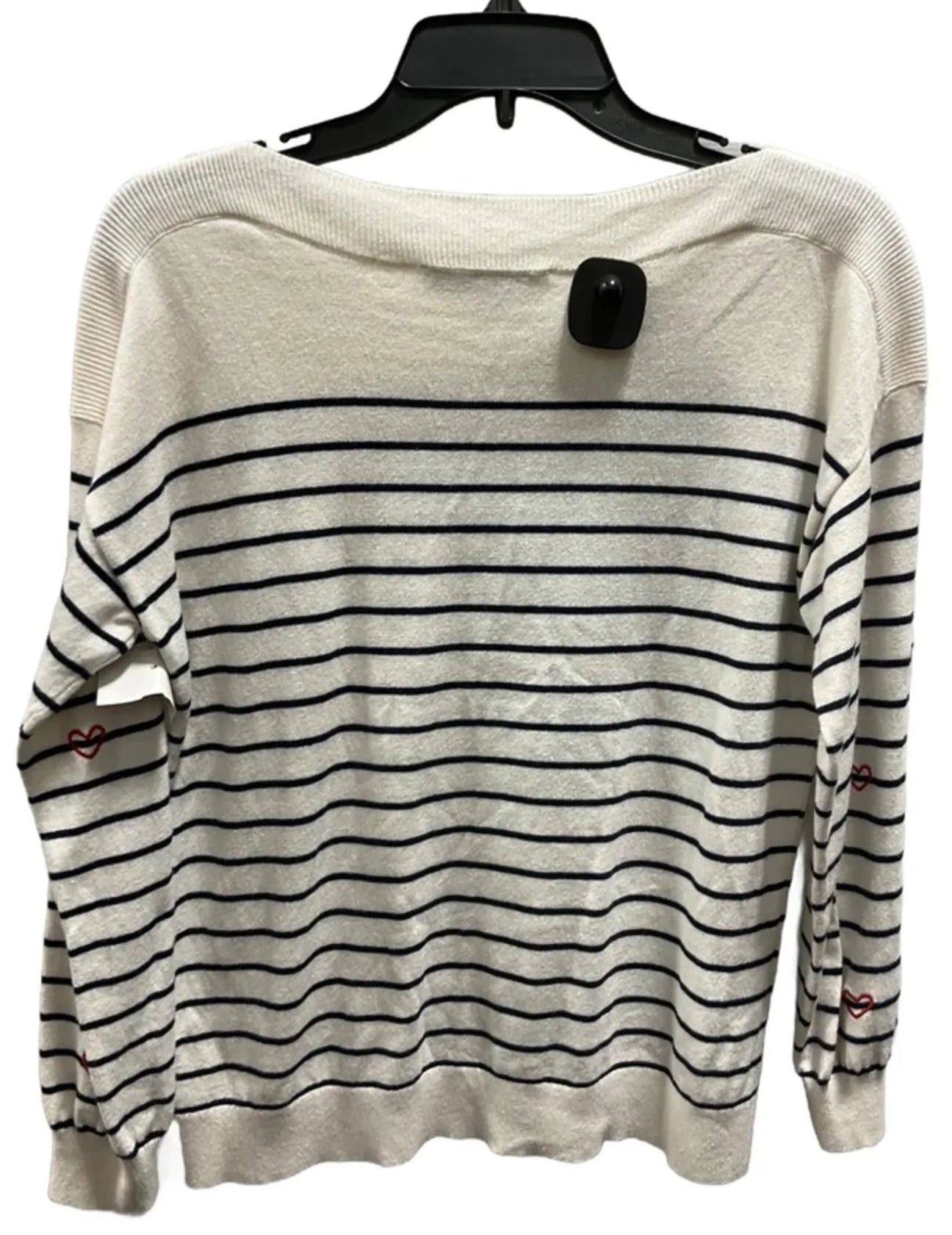 Top Long Sleeve By Loft In Striped Pattern, Size: M